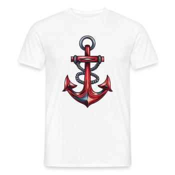 Port d’ancrage - T-shirt homme - blanc - Devant - AI Model Male 178 dark (178cm)