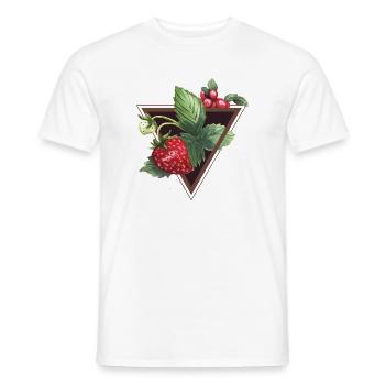 Aquarelle Fraises - T-shirt homme - blanc - Devant - AI Model Male 178 dark (178cm)