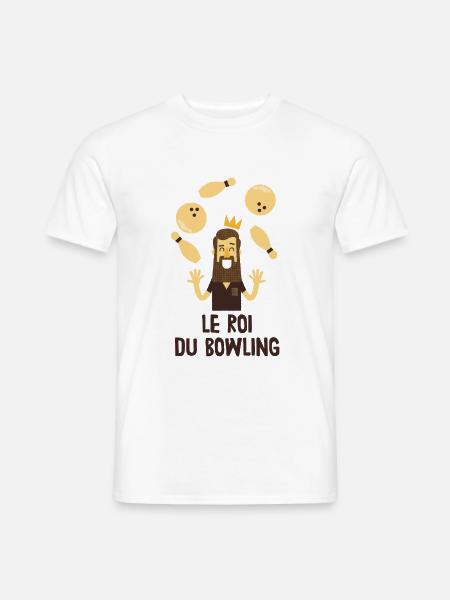 Le roi du bowling - T-shirt homme - blanc