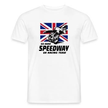 Speedway - Motorcycle Speedway - T-shirt homme - blanc - Devant - AI Model Male 178 dark (178cm)