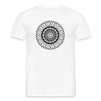 Symbol Geschenk Ornament Mandala Spirit Goa Orient - Männer T-Shirt - Weiß - Vorne - AI Model Male 178 dark (178cm)
