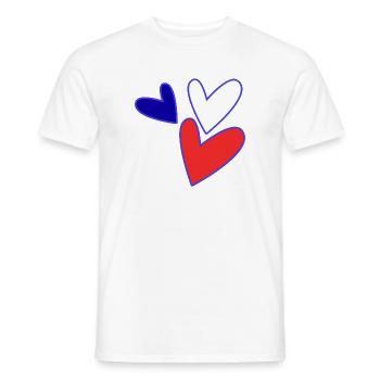 SAINT VALENTINE. bachelorette party. I LOVE YOU. I LOVE YOU. LOVE - Men's T-Shirt - white - Front - AI Model Male 178 dark (178cm)