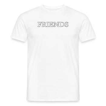 Friends Friends Friendship Friendly - Men's T-Shirt - white - Front - AI Model Male 178 dark (178cm)