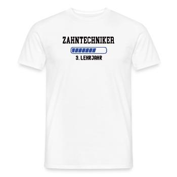 Ausbildung Zahntechniker 3. Lehrjahr Zahntechnik - Männer T-Shirt - Weiß - Vorne - AI Model Male 178 dark (178cm)