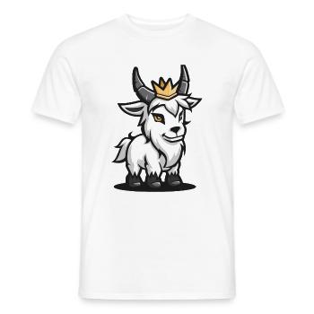 Mountain Goat Comic Crown - Men's T-Shirt - white - Front - AI Model Male 178 dark (178cm)