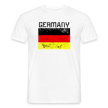 Germany Deutschland - T-shirt homme - blanc - Devant - AI Model Male 178 dark (178cm)