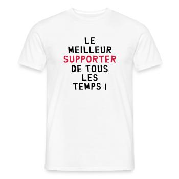 Supporter / Supportrice / Sport / Supporteur - T-shirt homme - blanc - Devant - AI Model Male 178 dark (178cm)