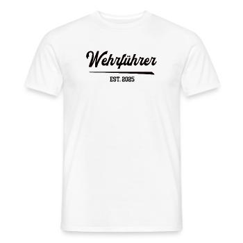 Wehrführer 2025 Dienstgrad Freiwillige Feuerwehr - Männer T-Shirt - Weiß - Vorne - AI Model Male 178 dark (178cm)