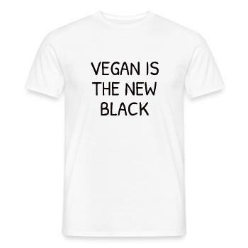 Vegan Is The New Black | Orange Is The New Black - Men's T-Shirt - white - Front - AI Model Male 178 dark (178cm)