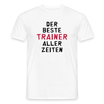 Trainer Trainerin Coach Coaching Coachin Sport - Männer T-Shirt - Weiß - Vorne - AI Model Male 178 dark (178cm)