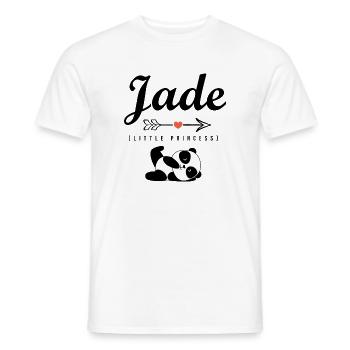 Vorname Jade personalisierte T-Shirt Weihnachtsgeschenk - Männer T-Shirt - Weiß - Vorne - AI Model Male 178 dark (178cm)