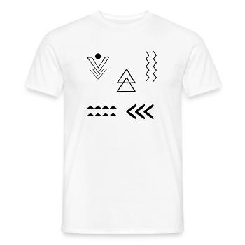 Rune Symbol Gift Ornament Ethnic Spirit Art - Men's T-Shirt - white - Front - AI Model Male 178 dark (178cm)