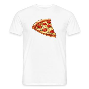 Lecker Pizza! - Männer T-Shirt - Weiß - Vorne - AI Model Male 178 dark (178cm)