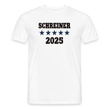 2025 Schreiner Beruf Schreinerei Job Arbeit Lehre - Männer T-Shirt - Weiß - Vorne - AI Model Male 178 dark (178cm)