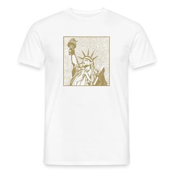 Liberté - T-shirt homme - blanc - Devant - AI Model Male 178 dark (178cm)