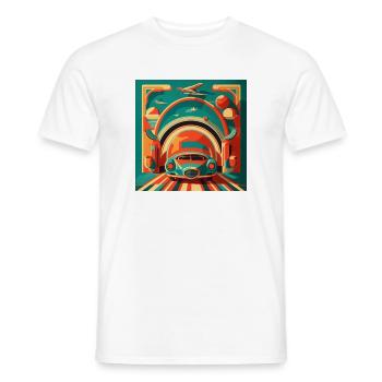 Retro Desing - Männer T-Shirt - Weiß - Vorne - AI Model Male 178 dark (178cm)