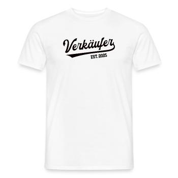 Verkäufer 2025 Beruf Verkauf Einzelhandel Azubi - Männer T-Shirt - Weiß - Vorne - AI Model Male 178 dark (178cm)