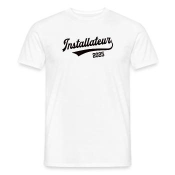 Installateur 2025 Beruf Anlagemechaniker Klempner - Männer T-Shirt - Weiß - Vorne - AI Model Male 178 dark (178cm)