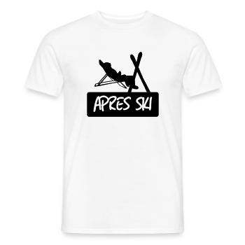 Ski,Ski fahren,Skiing,Apres ski,freeski,freeskiing - Männer T-Shirt - Weiß - Vorne - AI Model Male 178 dark (178cm)