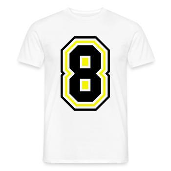 8 nombre symbole - T-shirt homme - blanc - Devant - AI Model Male 178 dark (178cm)