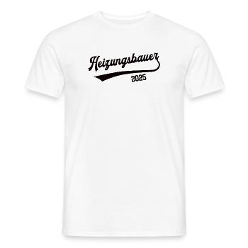 Heizungsbauer 2025 Beruf Heizungsbau Lehre Azubi - Männer T-Shirt - Weiß - Vorne - AI Model Male 178 dark (178cm)
