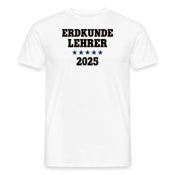 Erdkundelehrer Geografie Geo Erdkunde Lehrer 2025 - Männer T-Shirt - Weiß - Vorne - AI Model Male 178 dark (178cm)