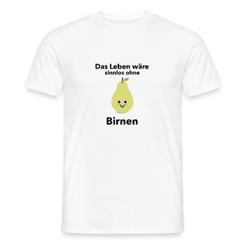 poire - T-shirt homme - blanc - Devant - AI Model Male 178 dark (178cm)