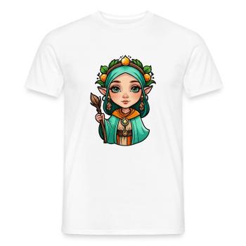 Druid Druid Fantasy Illustration - Men's T-Shirt - white - Front - AI Model Male 178 dark (178cm)