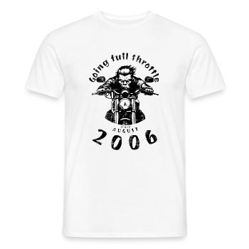 18. Geburtstag Tourne à plein régime depuis 08/2006 - T-shirt homme - blanc - Devant - AI Model Male 178 dark (178cm)