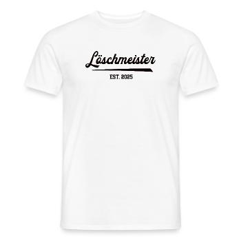 Löschmeister Feuerwehr Feuerwehrmann Loeschmeister - Männer T-Shirt - Weiß - Vorne - AI Model Male 178 dark (178cm)