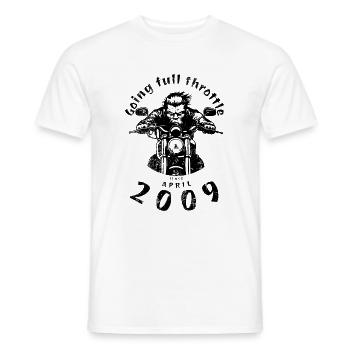16. Geburtstag : à fond depuis 04/2009 - T-shirt homme - blanc - Devant - AI Model Male 178 dark (178cm)