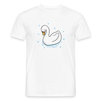Cygne - T-shirt homme - blanc - Devant - AI Model Male 178 dark (178cm)