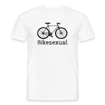 Fahrrad | Fahrradfahrer | Bikesexual | Radfahrer - Männer T-Shirt - Weiß - Vorne - AI Model Male 178 dark (178cm)