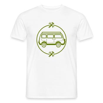 Car - Bus - Oldtimer - Nostalgic - Men's T-Shirt - white - Front - AI Model Male 178 dark (178cm)