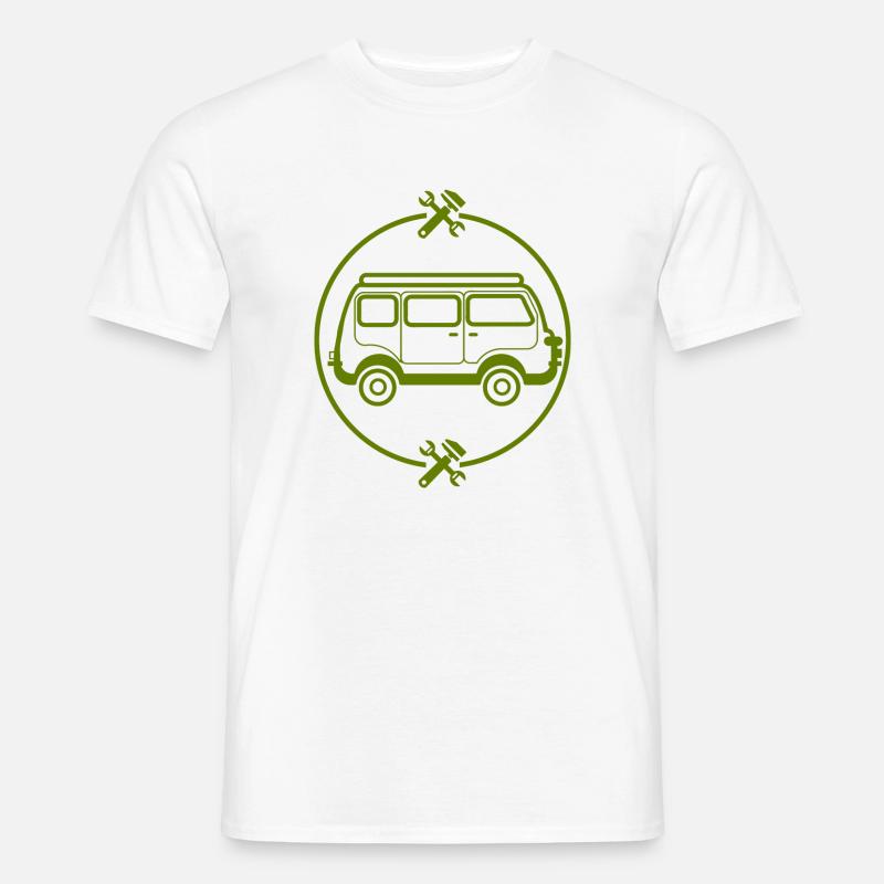 Auto - Bus - Oldtimer - Nostalgisch - Männer T-Shirt - Weiß