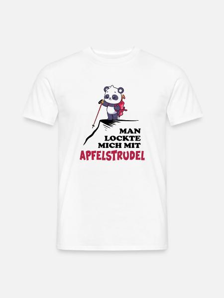 Bergwandern alpin Berghütte Apfelstrudel Brotzeit - Männer T-Shirt - Weiß