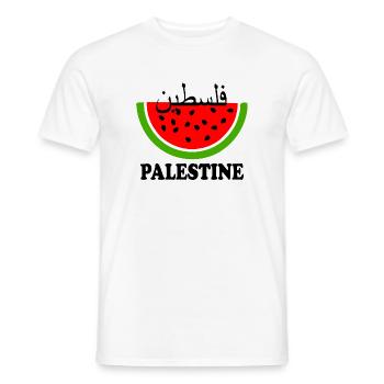 Pastèque de Palestine فلسطين - T-shirt homme - blanc - Devant - AI Model Male 178 dark (178cm)