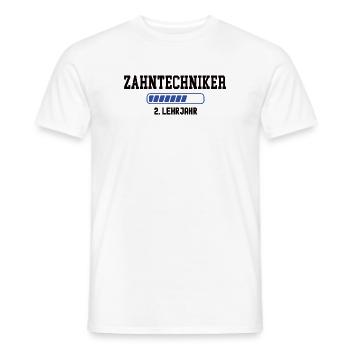 Ausbildung Zahntechniker 2. Lehrjahr Zahntechnik - Männer T-Shirt - Weiß - Vorne - AI Model Male 178 dark (178cm)