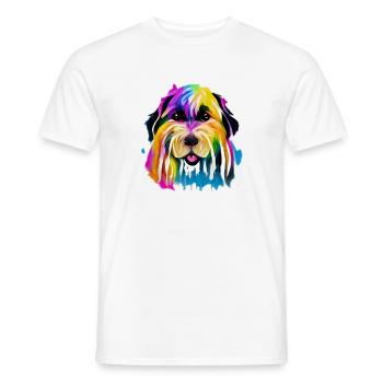 Briard in colour - Men's T-Shirt - white - Front - AI Model Male 178 dark (178cm)