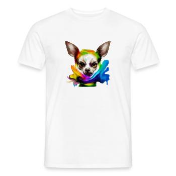 Chihuahua in color - Men's T-Shirt - white - Front - AI Model Male 178 dark (178cm)