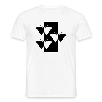 Butterflies - Men's T-Shirt - white - Front - AI Model Male 178 dark (178cm)