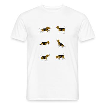 Beagle selection - Men's T-Shirt - white - Front - AI Model Male 178 dark (178cm)