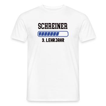 Ausbildung Schreiner 3. Lehrjahr Schreinerei Lehre - Männer T-Shirt - Weiß - Vorne - AI Model Male 178 dark (178cm)