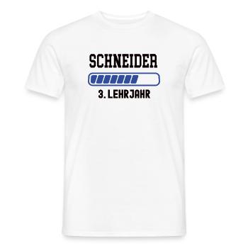 Ausbildung Schneider 3. Lehrjahr Schneiderei Lehre - Männer T-Shirt - Weiß - Vorne - AI Model Male 178 dark (178cm)