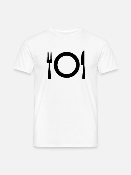 Restaurant Food-Logo - Männer T-Shirt - Weiß