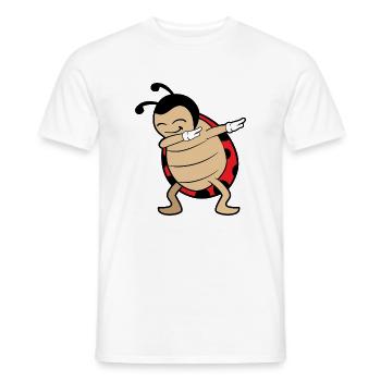 Dabbing Dab Dancing Coccinelle chance - T-shirt homme - blanc - Devant - AI Model Male 178 dark (178cm)