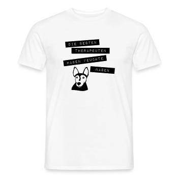 mein Therapeut hat eine feuchte Nase - Männer T-Shirt - Weiß - Vorne - AI Model Male 178 dark (178cm)