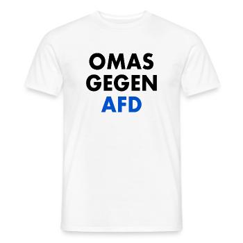 Omas gegen afd - Männer T-Shirt - Weiß - Vorne - AI Model Male 178 dark (178cm)