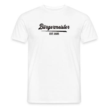 Bürgermeister est 2025 Wahl Bürgermeisterwahl 25 - Männer T-Shirt - Weiß - Vorne - AI Model Male 178 dark (178cm)