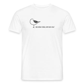 the early bird can lick my seagull sleep sleeping - Men's T-Shirt - white - Front - AI Model Male 178 dark (178cm)